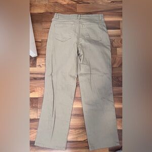 Khaki Straight-Leg Pants